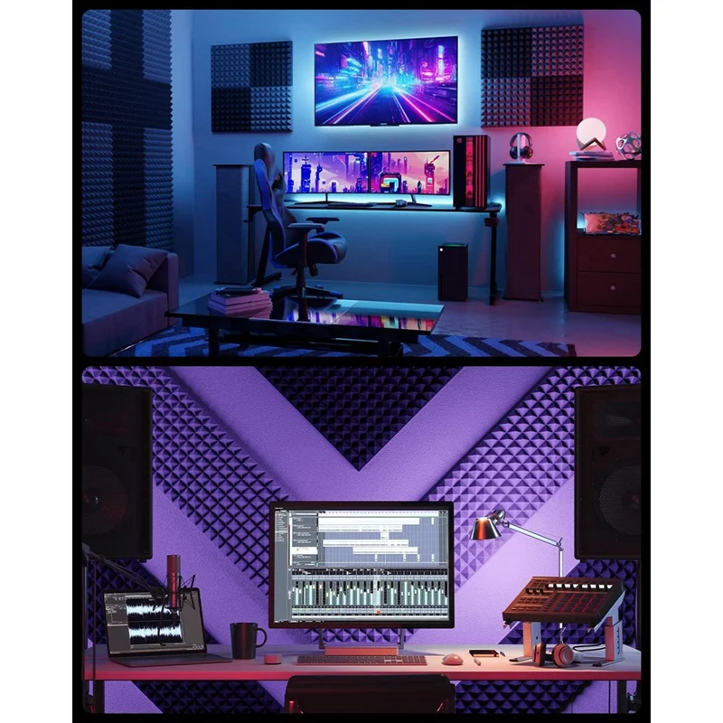 12 упаковок акустических пенопластовых панелей высокой плотности с