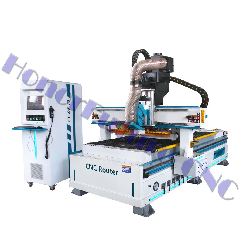 Linear Tool Magazine ATC Auto Tools Changer 1325 Electric Wood Cnc Router With Water Cooled Spindle For Acrylic Pvc Plastic