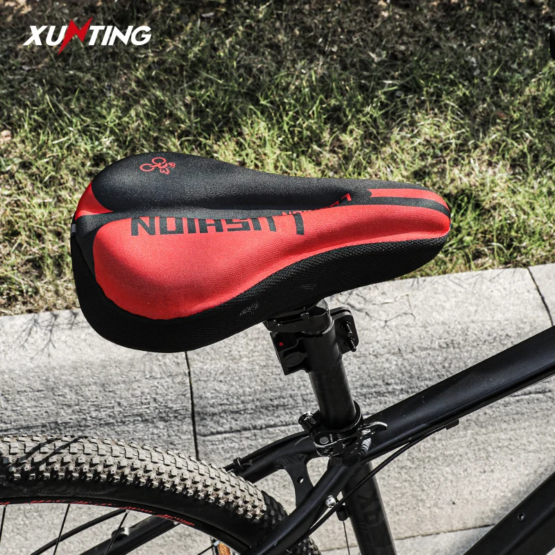 Xunting Silicone Bicycle Saddle Cover Breathable MTB Bike Seat Cushion Mat Silica gel Cycling Accessories | Спорт и развлечения