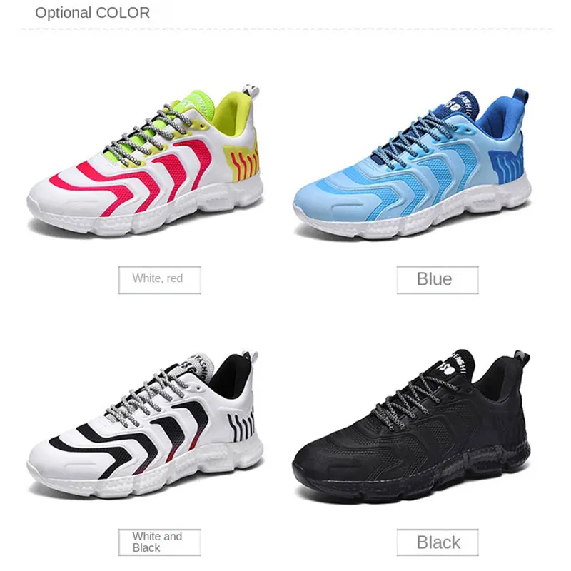 

2022 Large Real Popcorn Soft Bottom Light Casual Running Shoes Trend Fashion Comfortable Breathable Outdoor Men's Sports Shoes