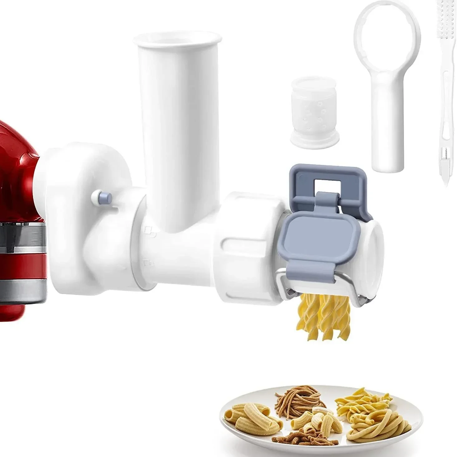 

Замена макаронных изделий для гурманов для миксера Kitchenaid, набор насадок для макаронных изделий с 6-различными формами, пресс для макаронных изделий