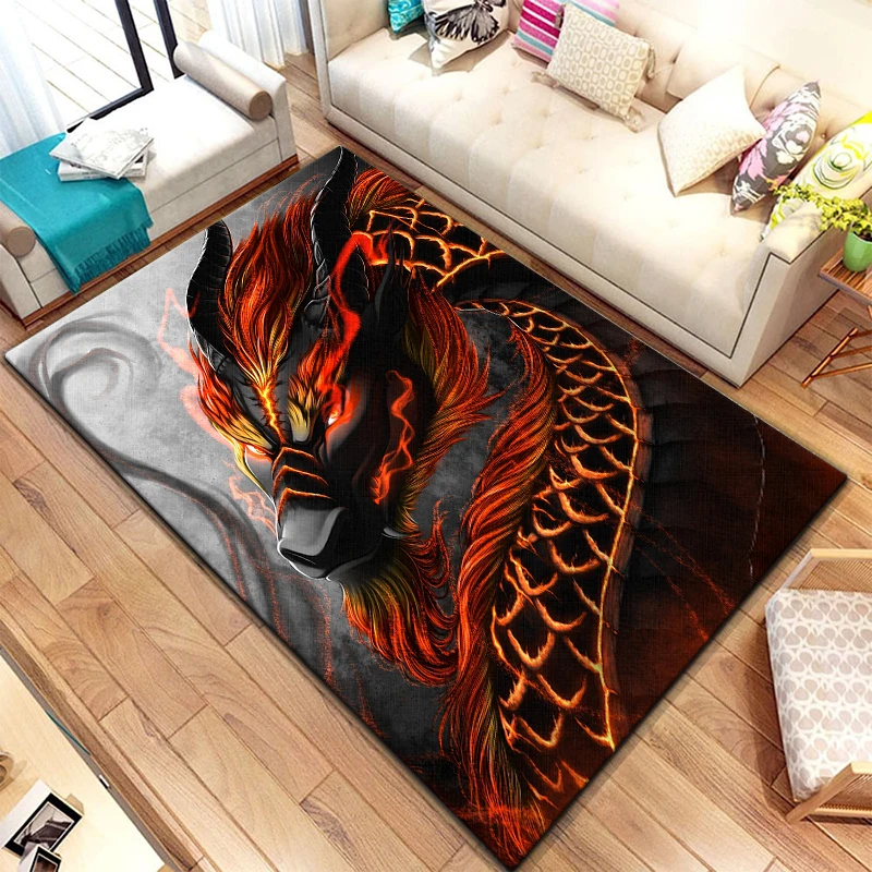 Chinese dragon Printed  Area Large Rug ,Carpet for Living Room Bedroom Sofa Decoration, Non-slip Floor Mats Dropshipping anime