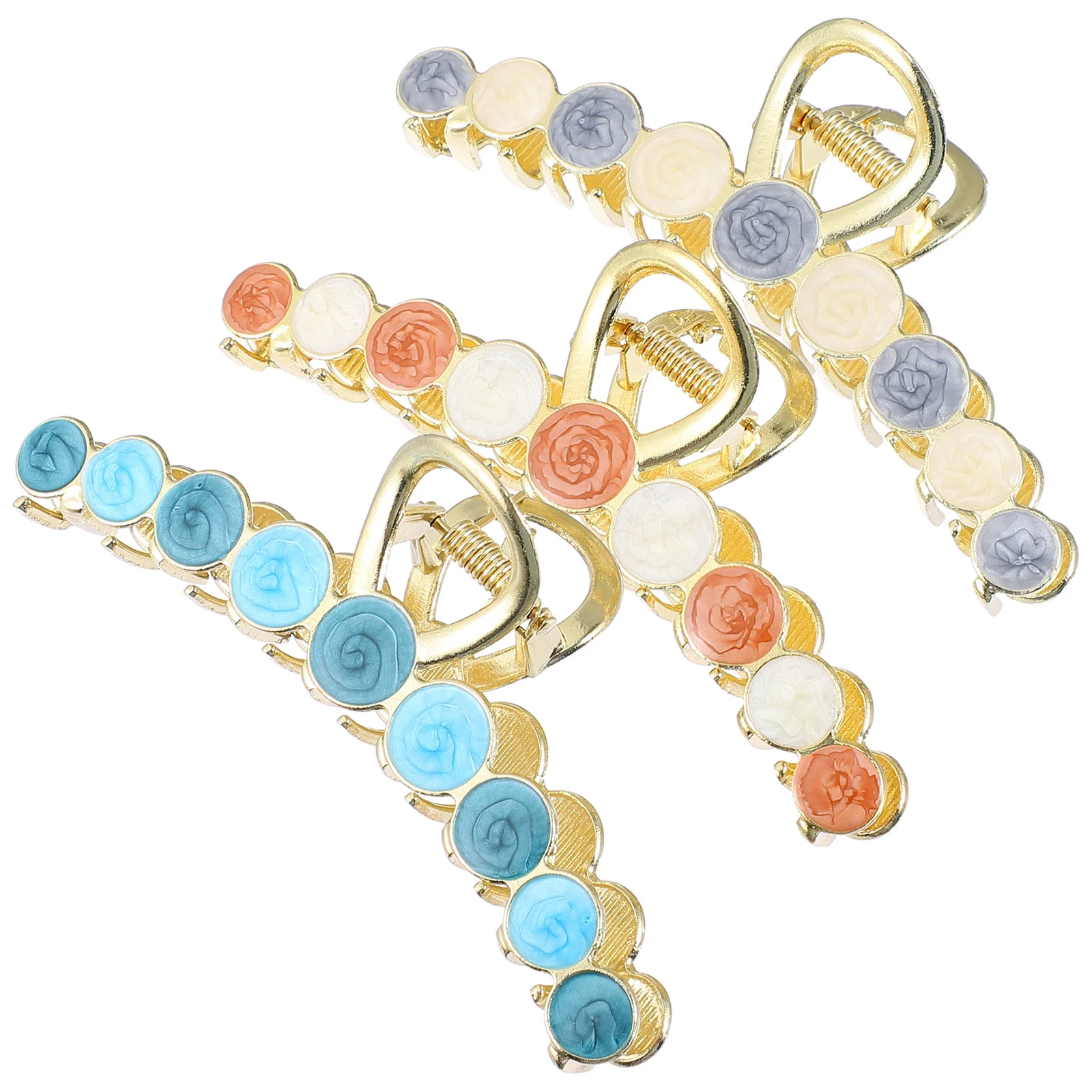 

3pcs Simple Chic Fashion Hair Decor Alloy Hairpin Hair Claw Clamp Jaw Clip