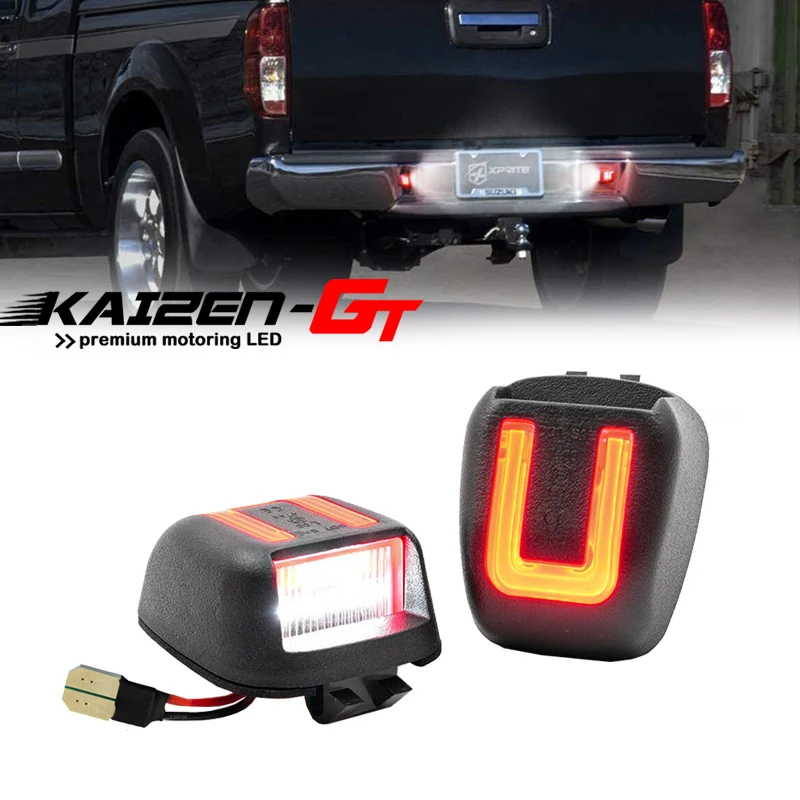 

Белый и красный светодиод без ошибок для номерного знака для Nissan Frontier Titan Xterra Armada Navara, для Suzuki Equator 12 В