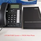 Телефонный обменсистема PBX SV308 PABX с 1 PH206 телефоном для SOHOофисной телефонной системы