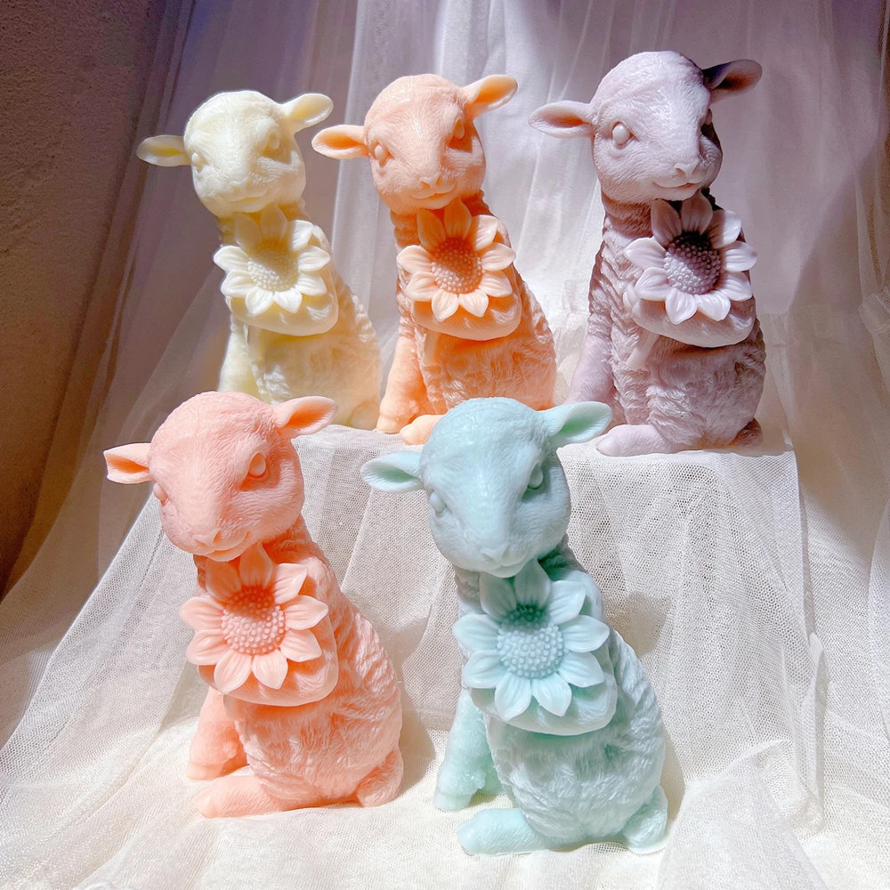 

Силиконовая форма для свечей, цветов, овец, коз, силиконовая форма, форма для воска и мыла в виде фермы, животных, декор для стола, подарок