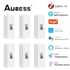 Tuya Smart WiFiдатчик температуры и влажности ZigBee работает с Alexa Google Home Indoor Thermometer Smart Life App Monitoring