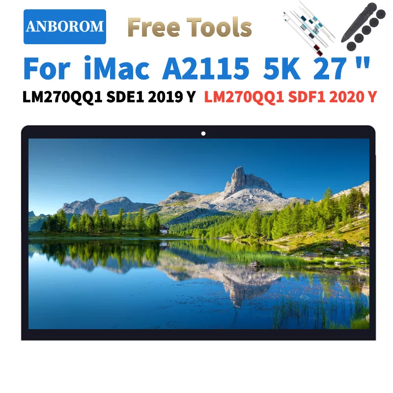 

Original LM270QQ1-SDF1 LM270QQ1-SDE1 5K LCD Screen For iMac A2115 27 Inch LCD Screen Display Assembly Front Glass 2019 2020 Year