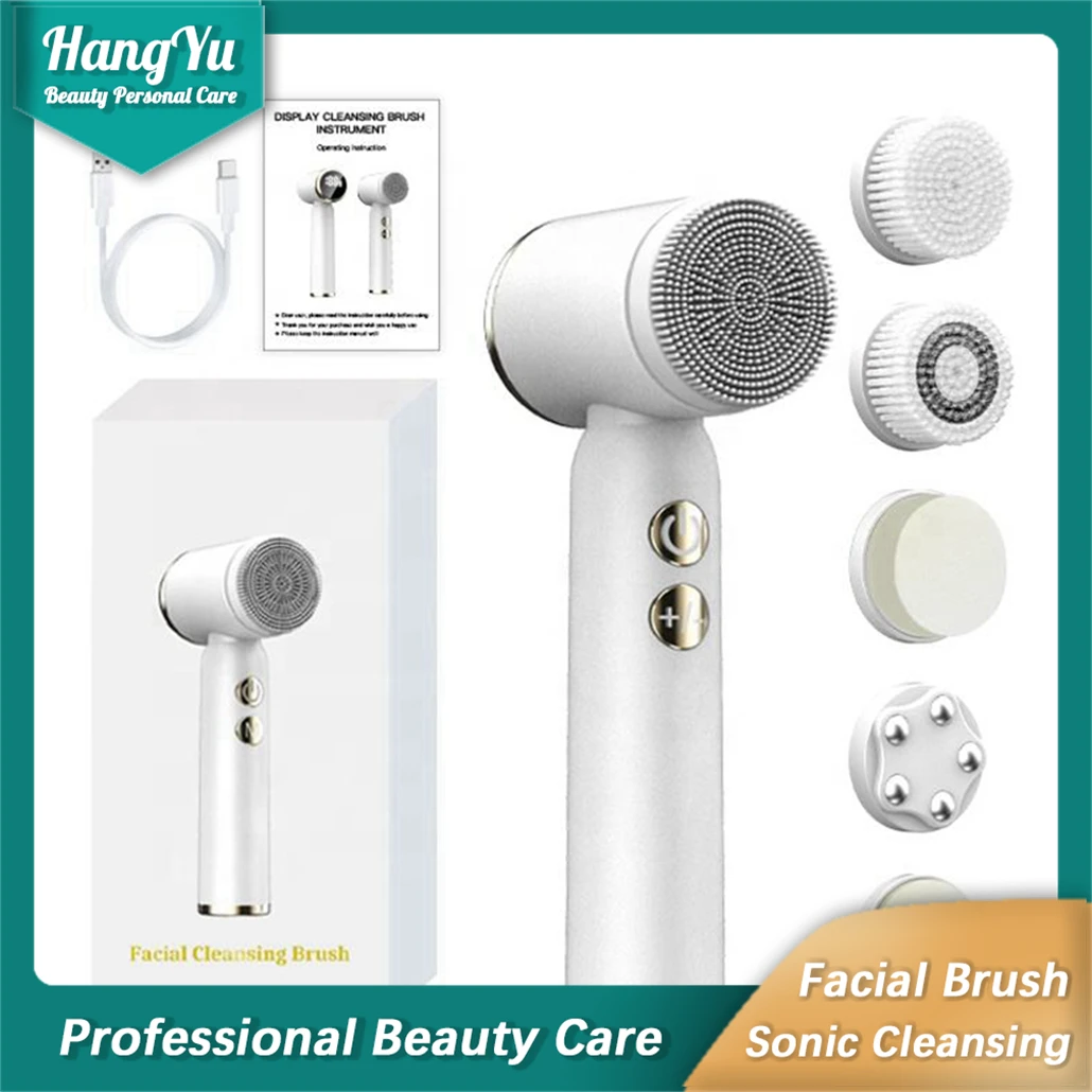 Trending Products 2022 Electric Silicon Cleanser Face Washing Scrubber Cleaner Sonic Facial Cleansing Brush