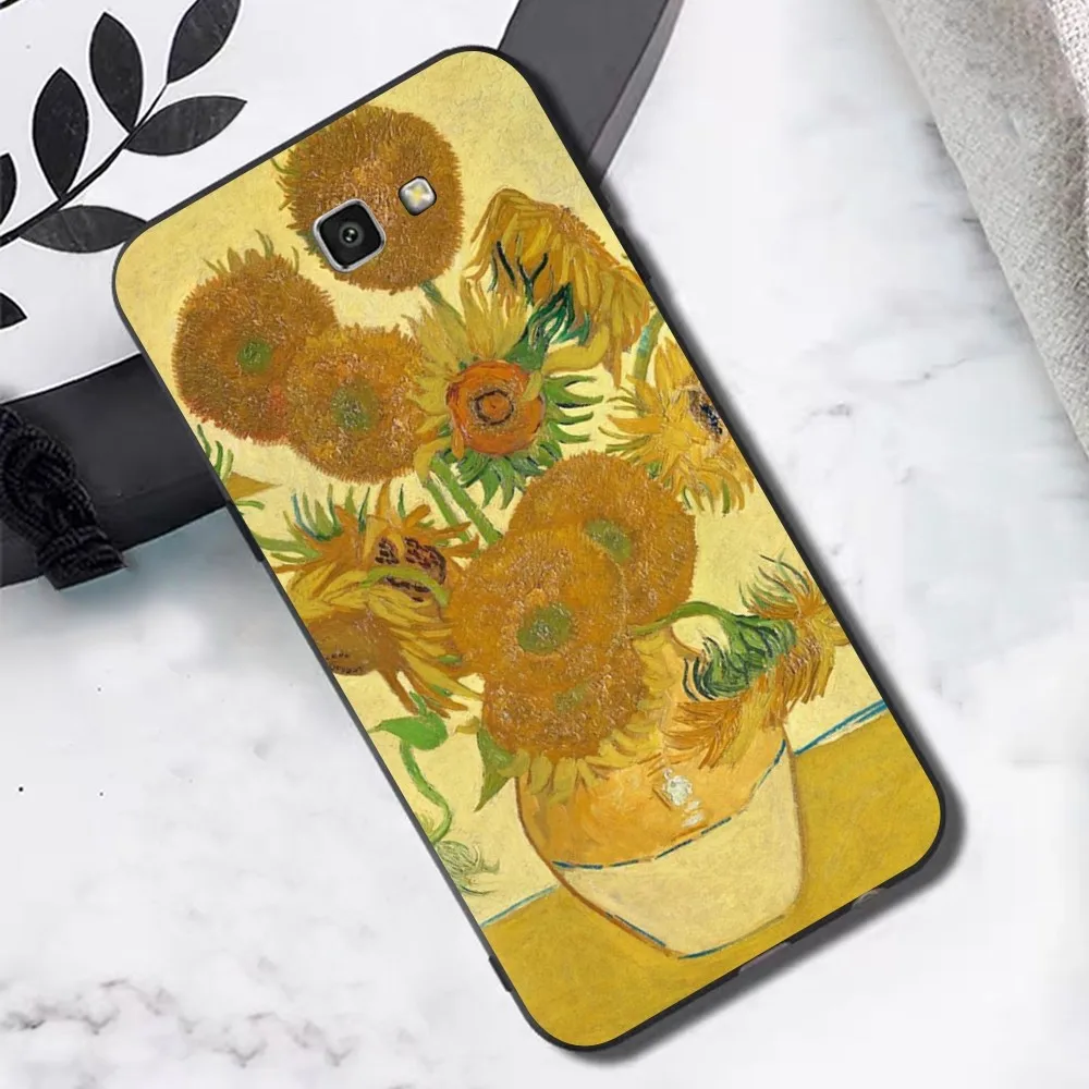 igraficzne etui na telefon Van Gogh Sunflowers do Samsung J 7 plus 7core J7 neo J6 prime J4 J5 Mobile Cover