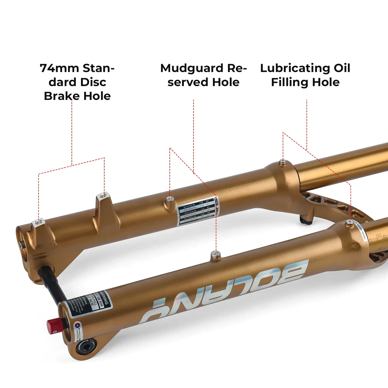 BOLANY 27 5/29 дюймов подвесная вилка MTB Boost воздушная 160 мм ход 36 трубка 15x110