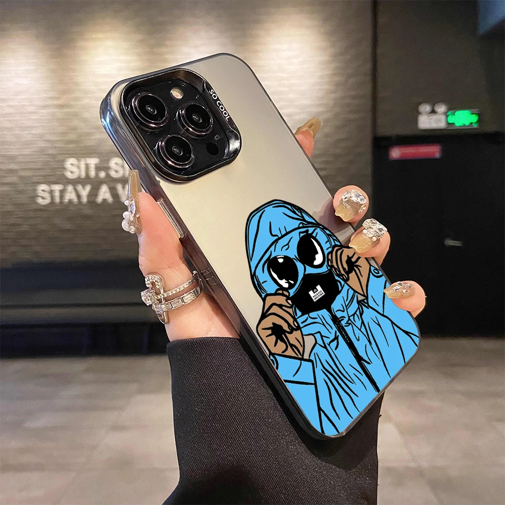 Фото Чехол для телефона с масками C-characters iPhone 16, 15, 14, 13 Pro 12, 11 Pro Xs X XR Max Laser Hard PC + TPU Чехлы Задняя крышка-S7228 Cover №1