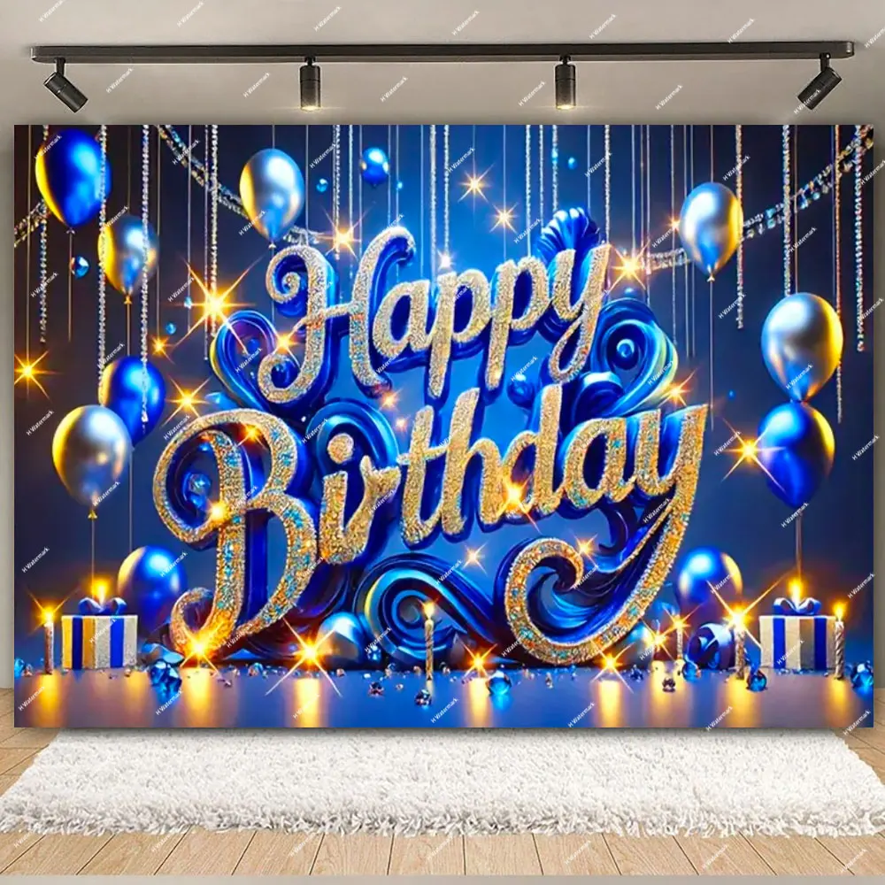 

Золотой блеск, розовый, синий, день рождения, фотофон, воздушный шар, звездная стенд, баннер, постер для взрослых, тематические украшения для вечеринки, подарок