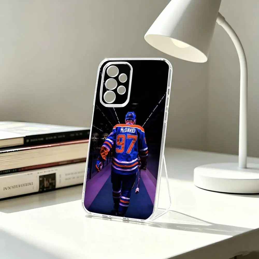 Фото Чехол для телефона Hockey C-Connor McDavid, прозрачный, силиконовый, мягкий, для Samsung S25, S24, S21, S22, S23, S30, Ultra, S20, Plus, Fe №4