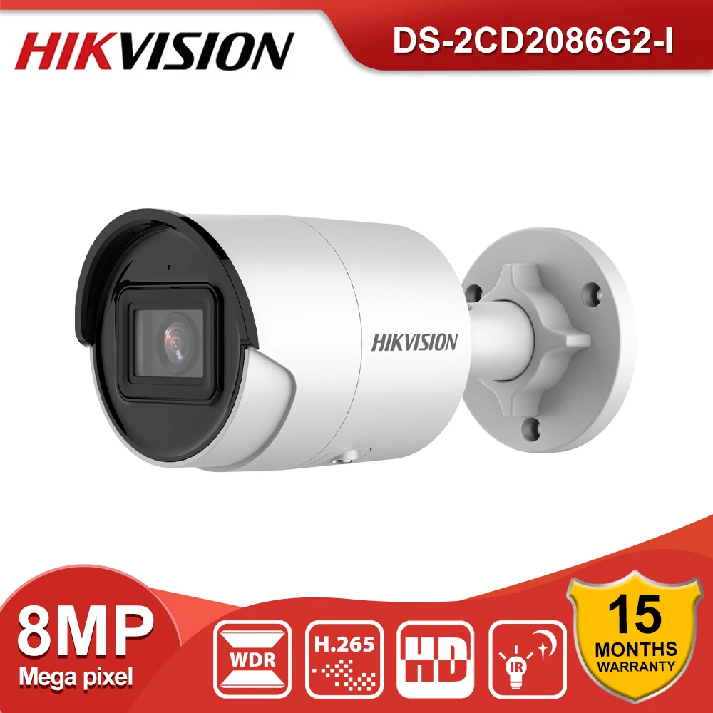 

Hikvision Original DS-2CD2086G2-I 4K AcuSense Fixed Mini Bullet Network Camera 8MP Human/Vehicle Detection Wide Angle IP Camera