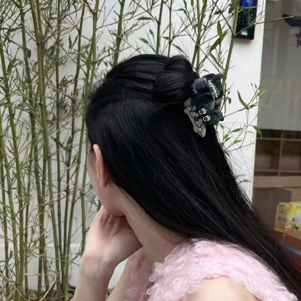 

Acetate Hair Claws Korean Style Schnauzer Animals Hair Clips Dog Chew Bone Claw Clips for Thick Hair Girls