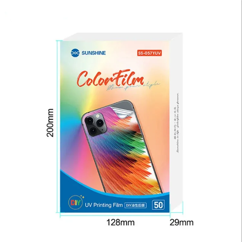 Sunshine UV Printing Blank Film DIY Back Glass Protector for iPhone Samsung Phones Skins Back Sticker for 890C Cutting Machine