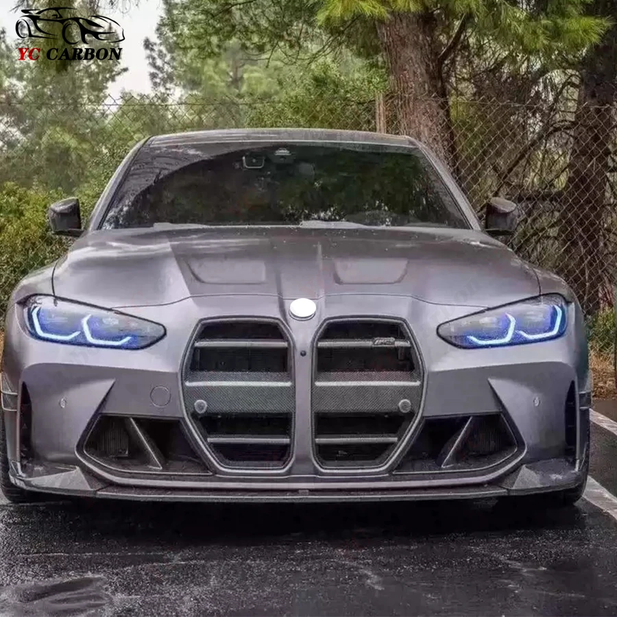 Для BMW M3 M4 G80 G82 G83 решетка ST Style Высококачественный передний бампер из углеродного