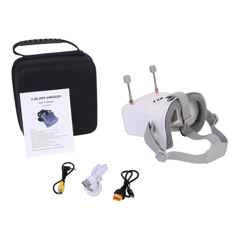 

Model Aircraft 5.8G Image Transmission Fpv White Glasses 4.3 Inch 008D Pro