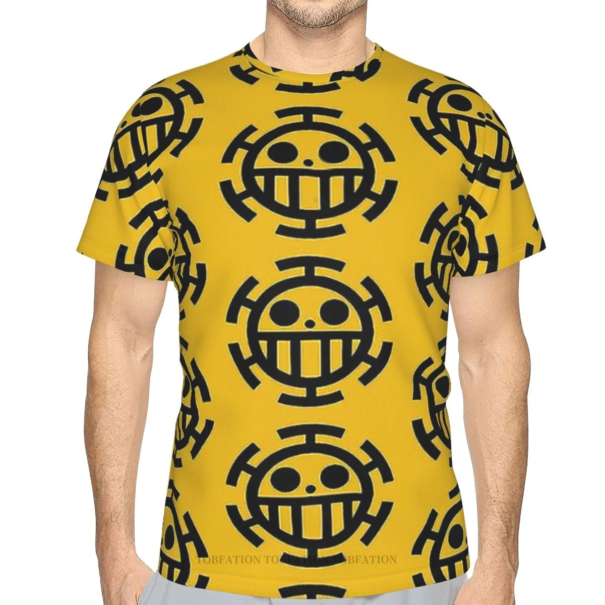 

Law Symbol Summer Mens T Shirts One Piece Monkey D. Luffy 3D Printed Loose Polyester Tshirt Quick-drying Short Sleeve Clothes