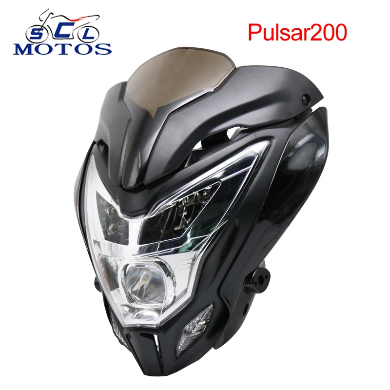 Sclmotos- LED PULSAR200 PULSAR 200 NS Front Headlight Headlamp Assembly For BAJAJ Pulsar 200 Motorcycle LED Head Lamp Lihgt