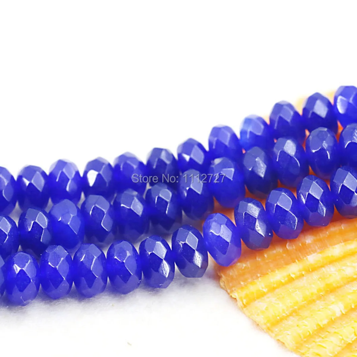 

5X8mm Faceted abacus Dark Lapis-Lazuli-Blue Jade Chalcedony Accessories Craft Loose Beads DIY Stone Jewelry Making Design 15inch