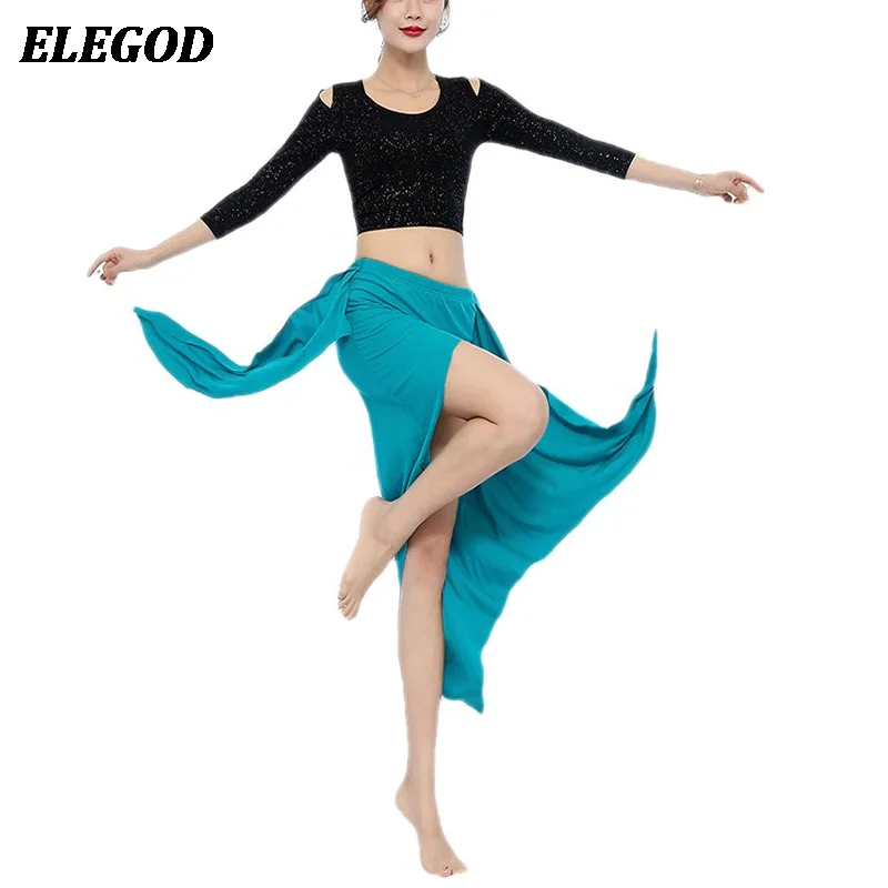 

Женская юбка для восточных танцев, комплект из 2 предметов для выступлений и выступлений