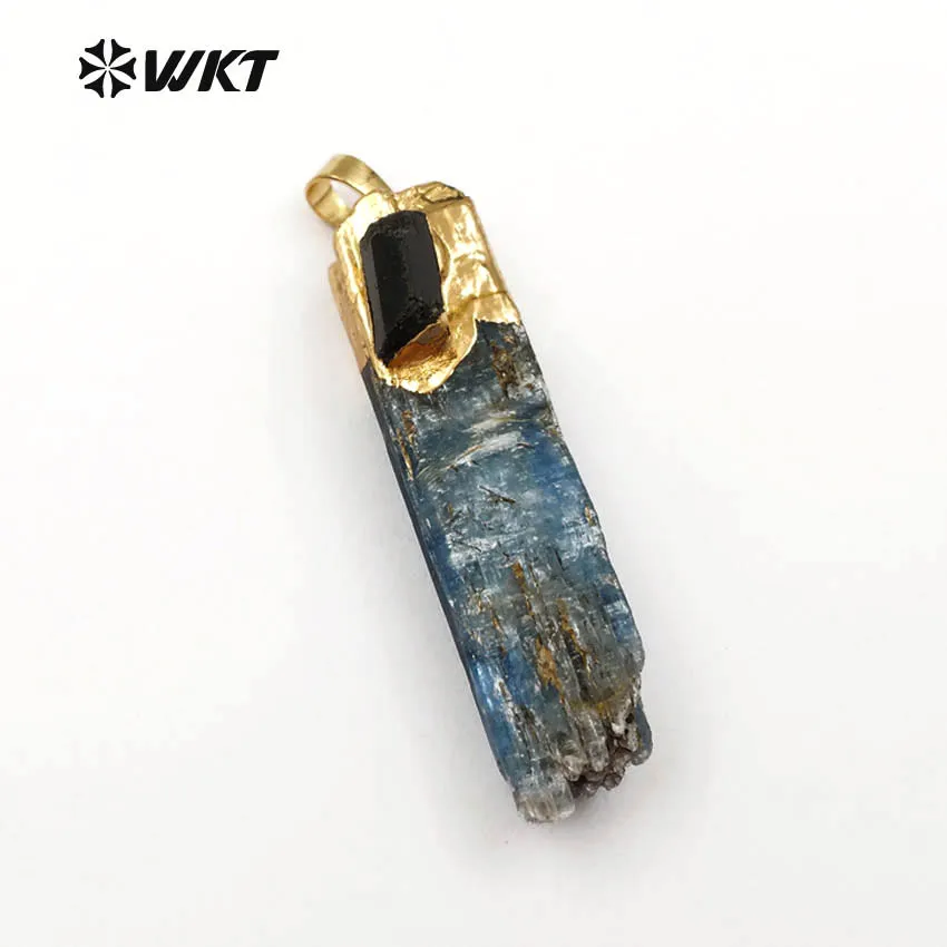 WT-P1391 Оптовая продажа специальная мода натуральный синий кианит с черным