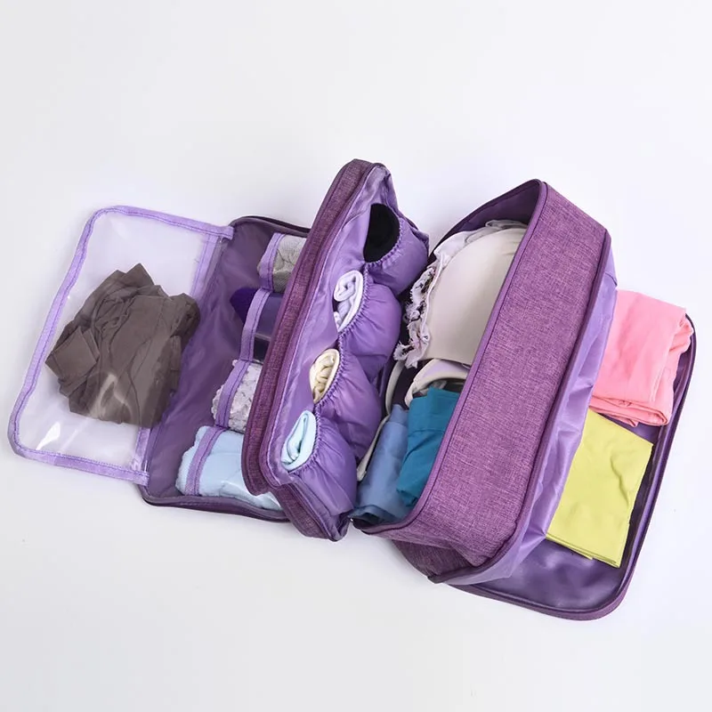3Pcs/Set Travel Woman Bra Cosmetic Underware Toiletry Wash Pouch Digital Storage Bag Cables Wires Case Organizers Pack Accessor