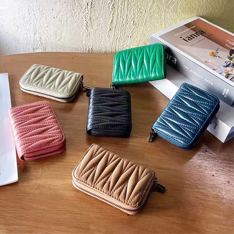 Роскошный брендовый держатель для карт женщин модный короткий кошелек из