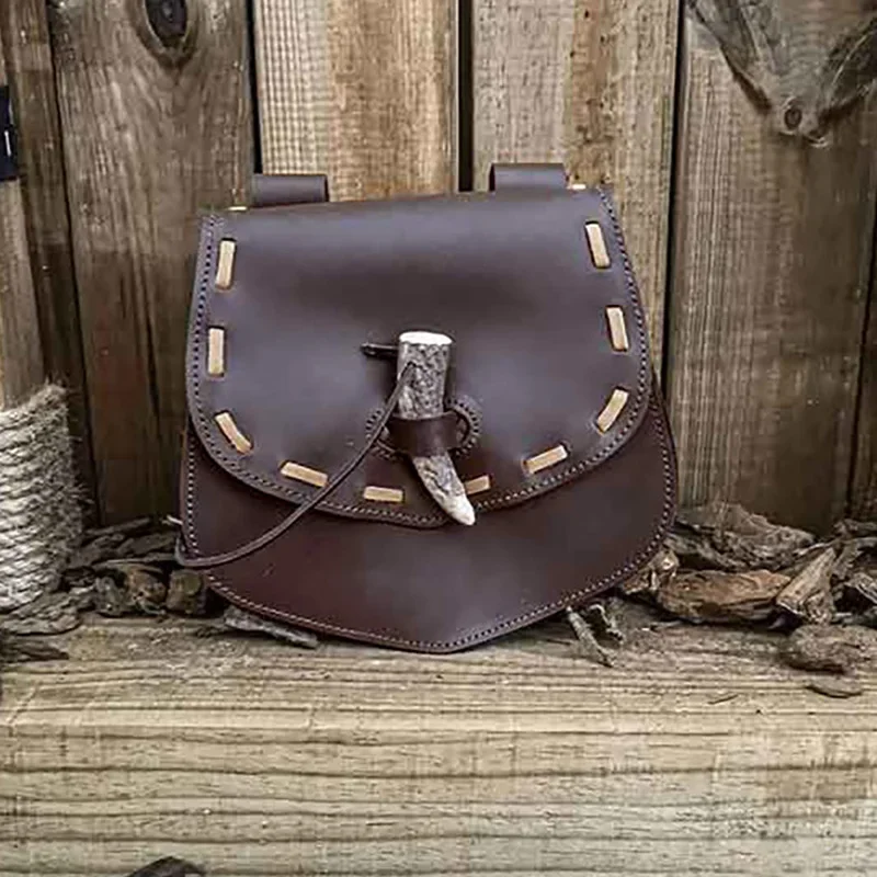 Поясная Сумка в средневековом стиле эпохи Возрождения винтажная кожаная сумка