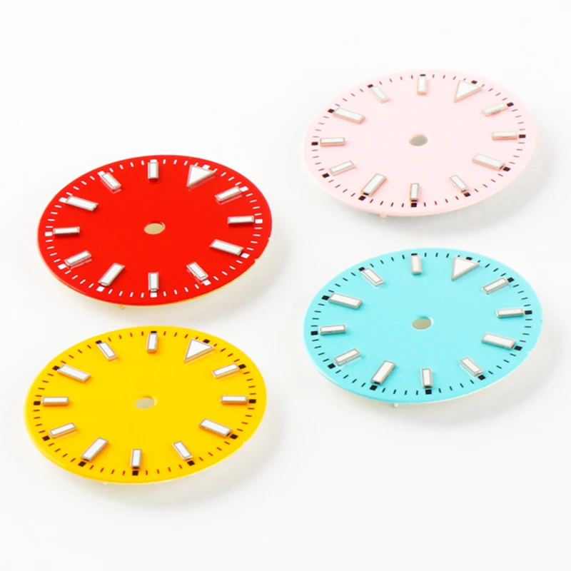 

28.5MM Green Luminous Watch Dial No Calendar Dial For MOD SKX007 Watchcase NH35 NH36 NH38 Watch Movement Repair Parts