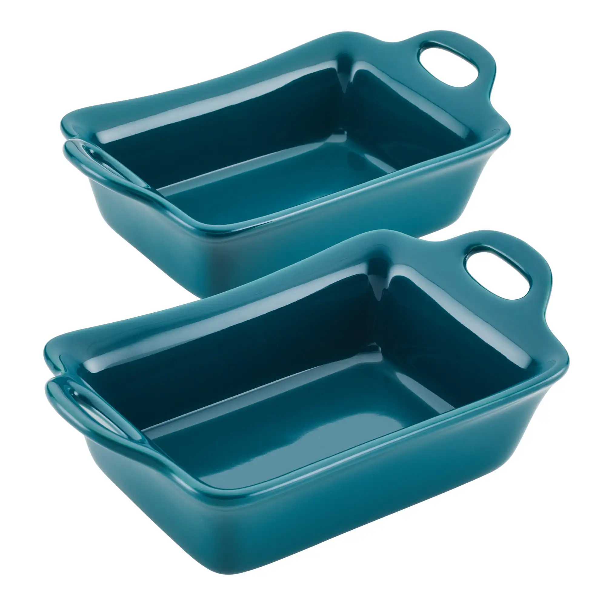 

Ceramics Rectangular Au Gratin Set, 2-Piece, Teal