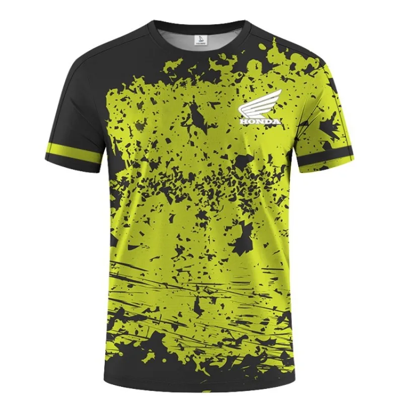 

New Boutique Leisure Cycling T-shirt Men's HRC Print Racing Breathable T-shirt TT Event Perimeter Top Men's Large Size T-shirt