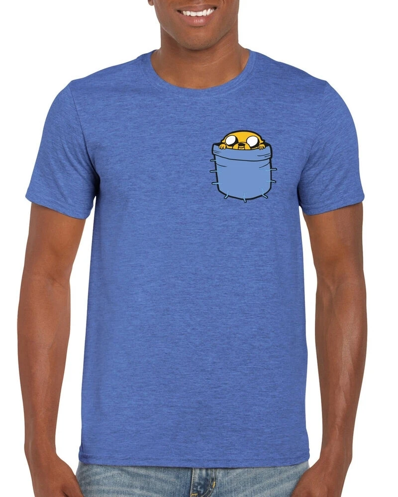 

Jake Pocket Adventure Time Inspired T Shirt S M L Xl 2Xl Adults Kids