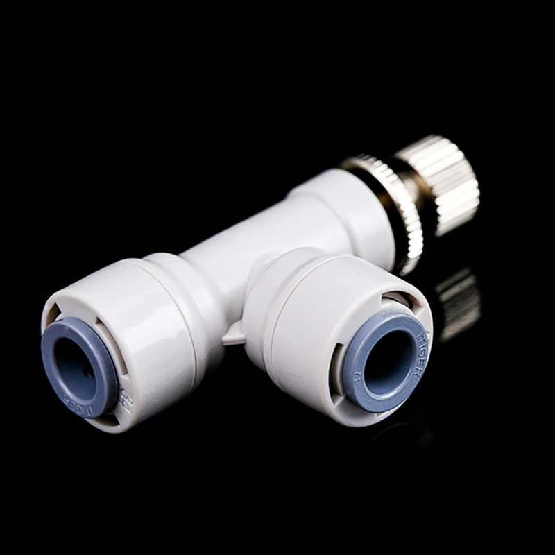 Компактный боковой регулятор расхода воды для клапана. Пластиковый редуктор