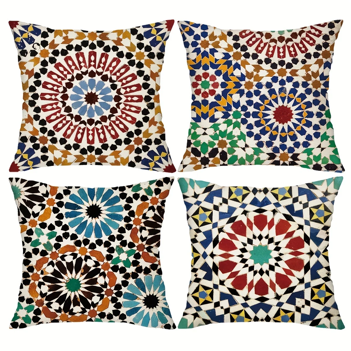 Фото 4 фоны cojines con estampado marro, fundas corativas estilo abstracto, Fundas cojines estilo bohemio para coración l hog №1