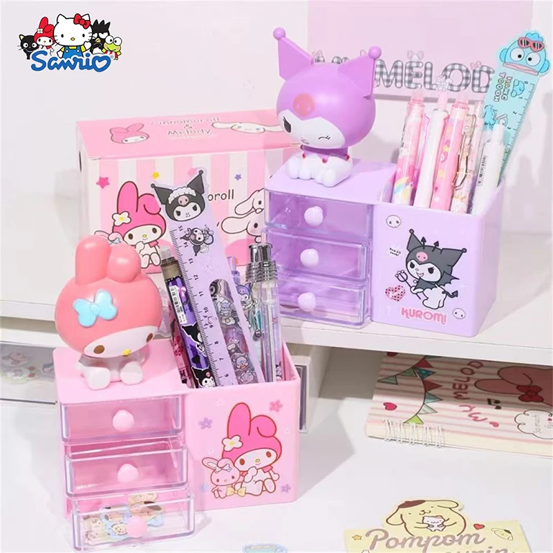 Sanrio Kuromi держатель для ручек Cinnamoroll Melody органайзер ящик студентов школьные