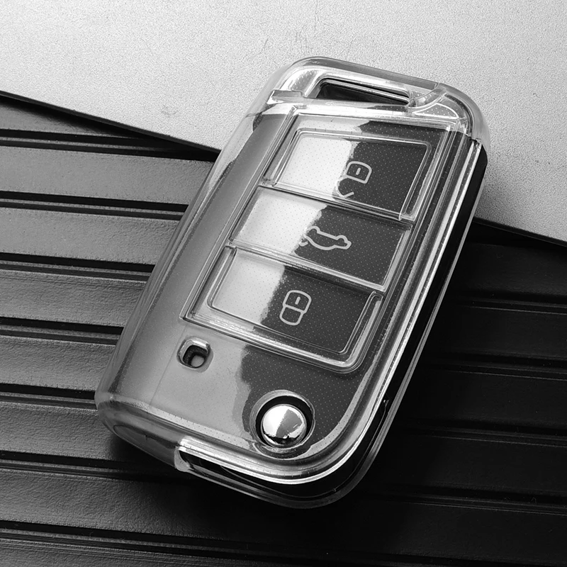 

Мягкий чехол для автомобильного ключа из ТПУ, полный чехол для VW Volkswagen Golf 7 MK7 Tiguan MK2 для SEAT Ateca Leon FR 2 Ibiza для Skoda Octavia