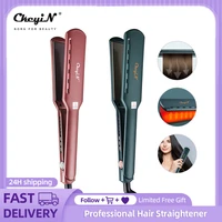 ckeyin professional hair straightener titanium alloy fast heating plate flat iron curling straightening irons hair styling tools