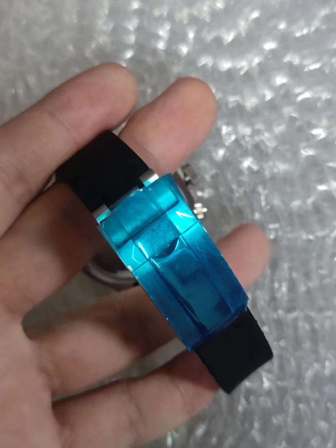Men's quartz chronograph 39mm steel case sapphire glass + rubber strap VK63 movement S logo enlarge