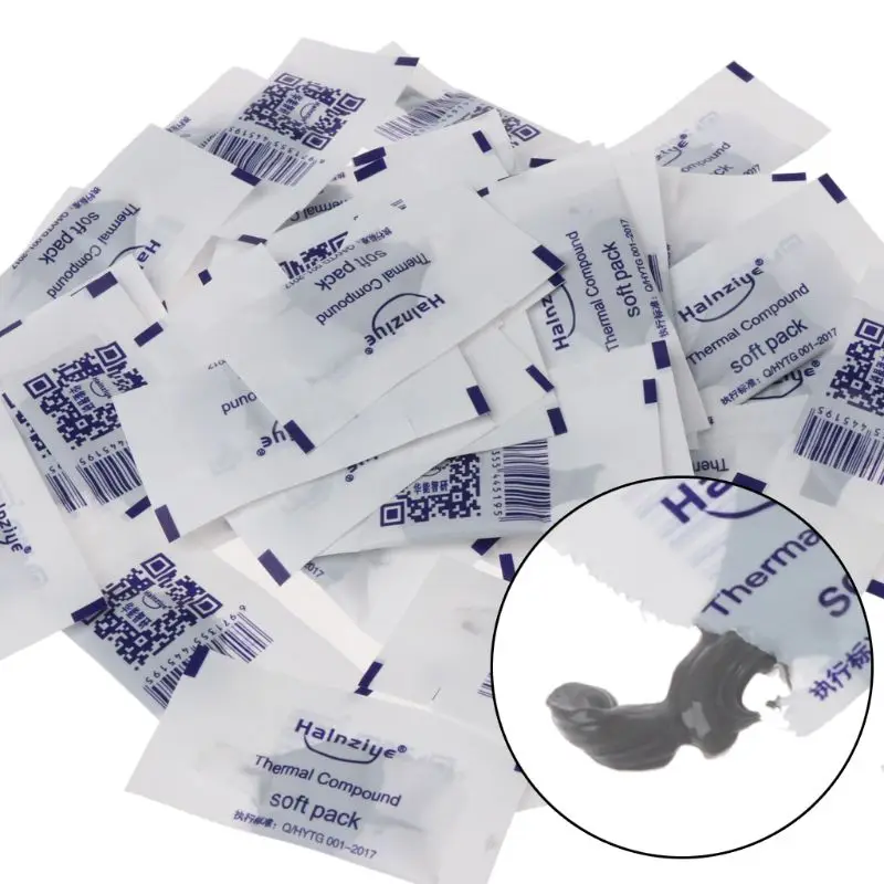 100Pcs Thermal Grease Paste Compound Silicon CPU Heat Sink Processor Cooling Silicone |