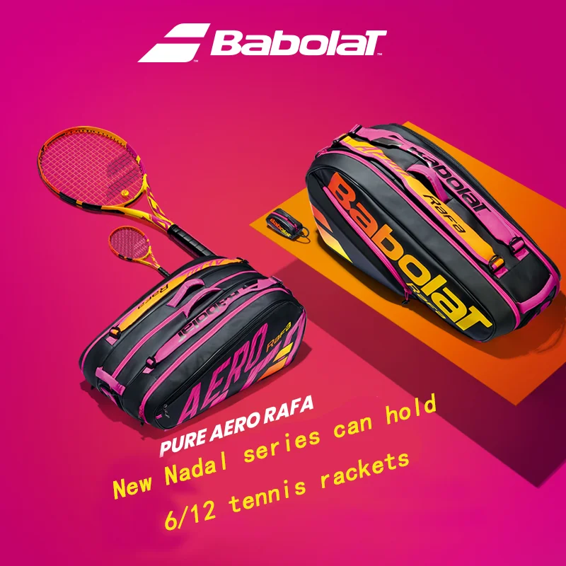 

BABOLAT Nadal Court Tennis Backpack Pure Aero Rafa 6R 9R 12R Men's and Women's Tennis Racket Bag New BABOLAT Tennis Handbag