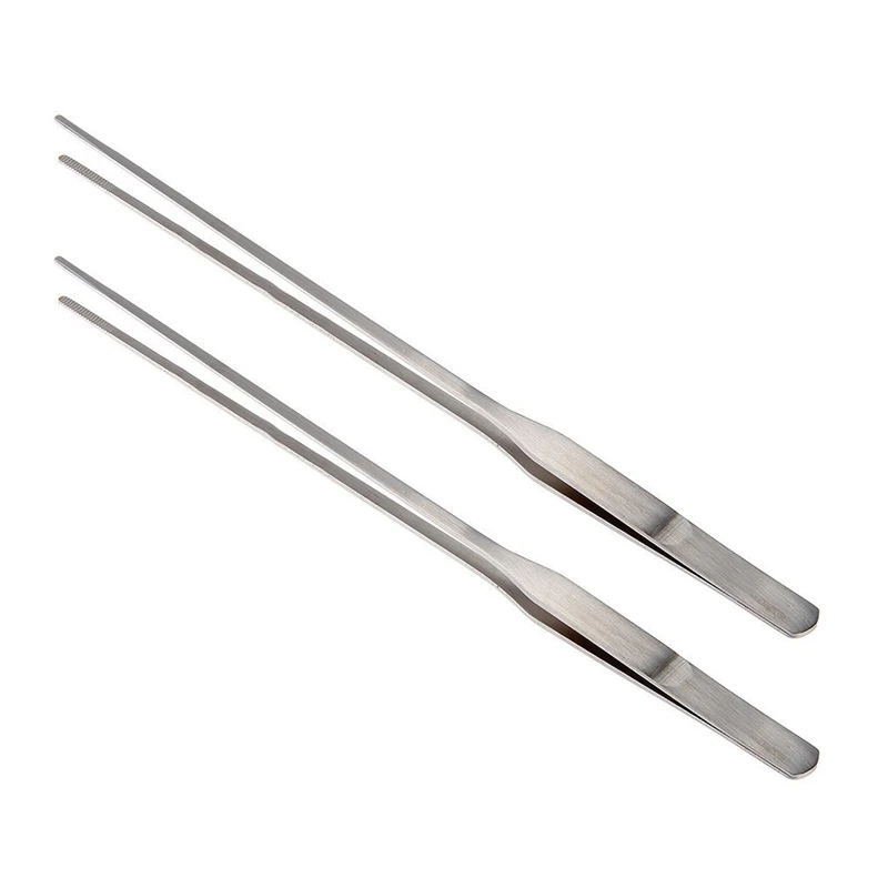 

HOT SALE 2X Aquarium Fish Tank Live Plants Straight Tweezers Cutting Stainless Steel 27Cm