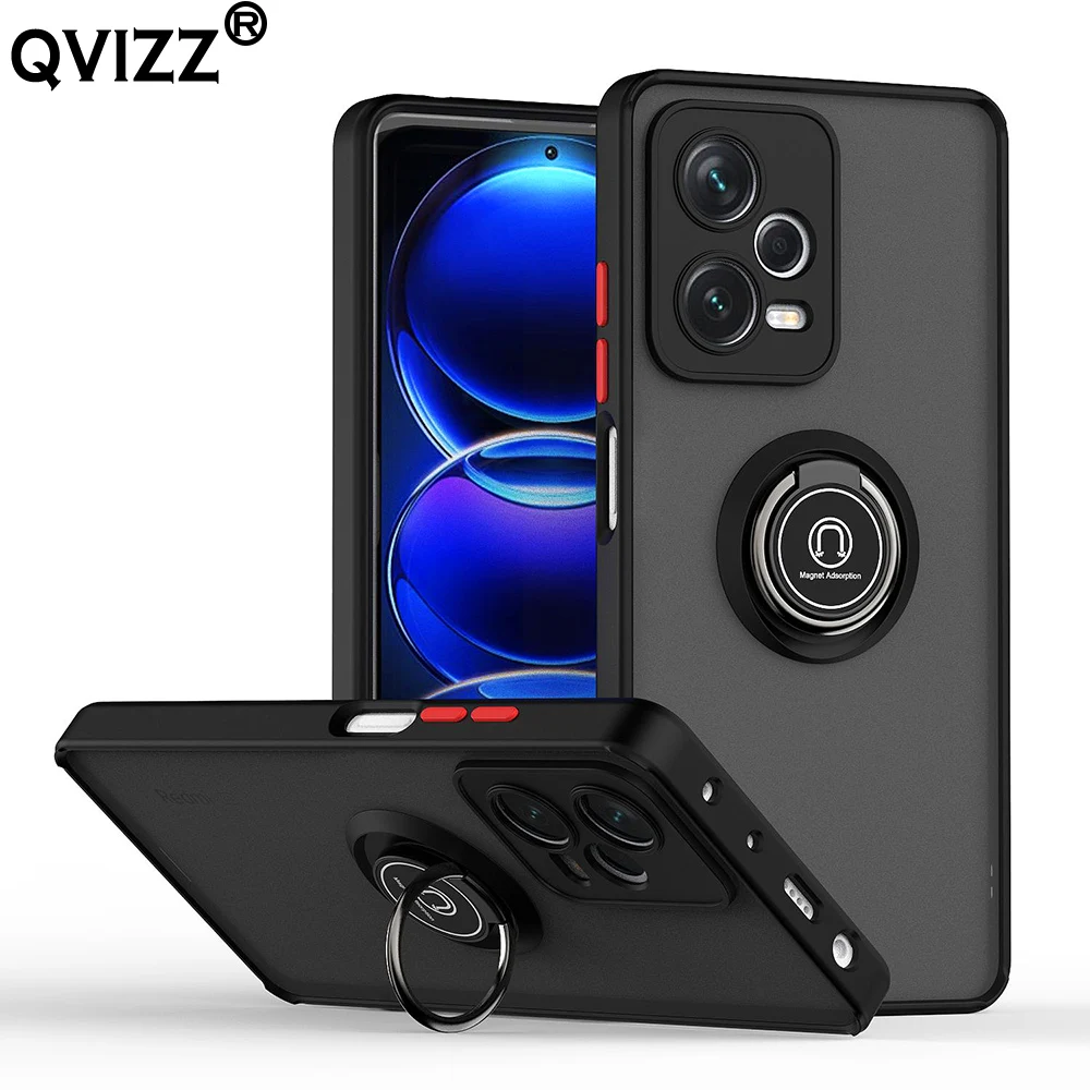 

Case for Xiaomi POCO X5 Pro X5Pro Luxury Car Magnetic Ring Translucent Armor Shockproof Phone Cover Xiomi Mi POCOX5 POCOX5Pro