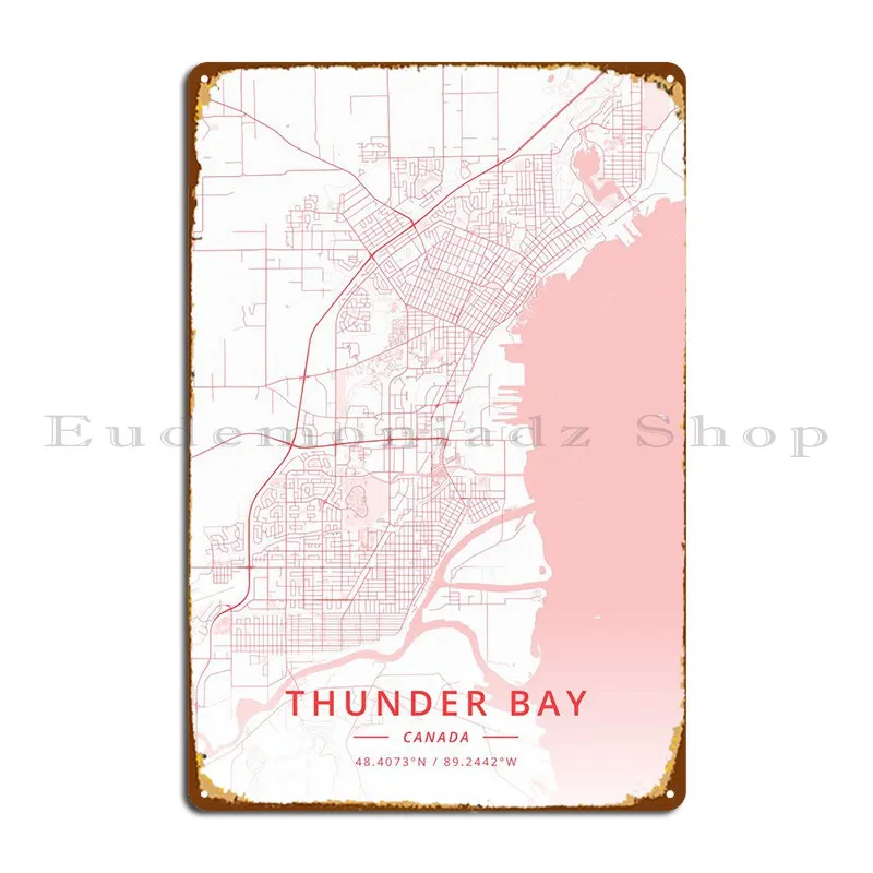

Thunder Bay Canada Metal Sign Mural Garage Kitchen Iron Bar Tin Sign Poster