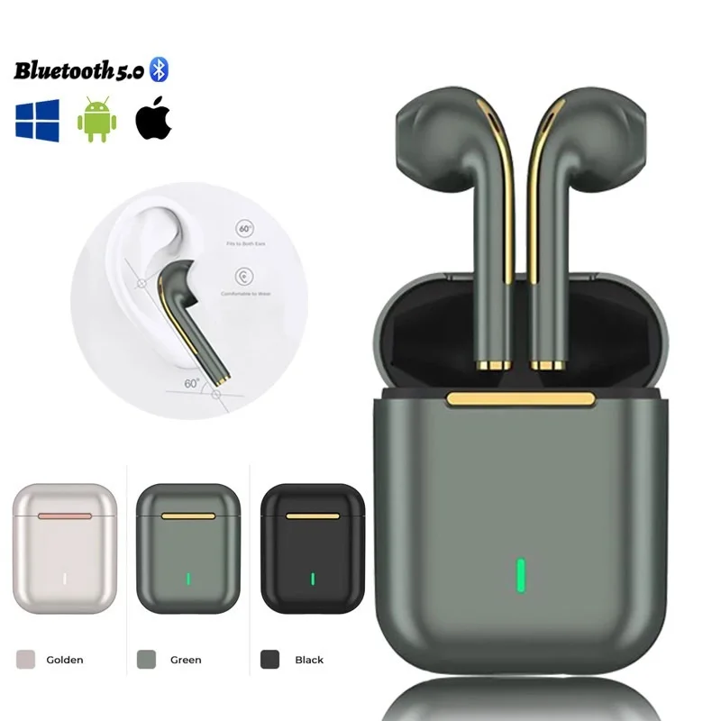 

J18 TWS Wireless Headphones Bluetooth Waterproof IPX5 HIFI-Sound Music Earphones For Iphones Huawei Samsung Xiaomi Sport Headset