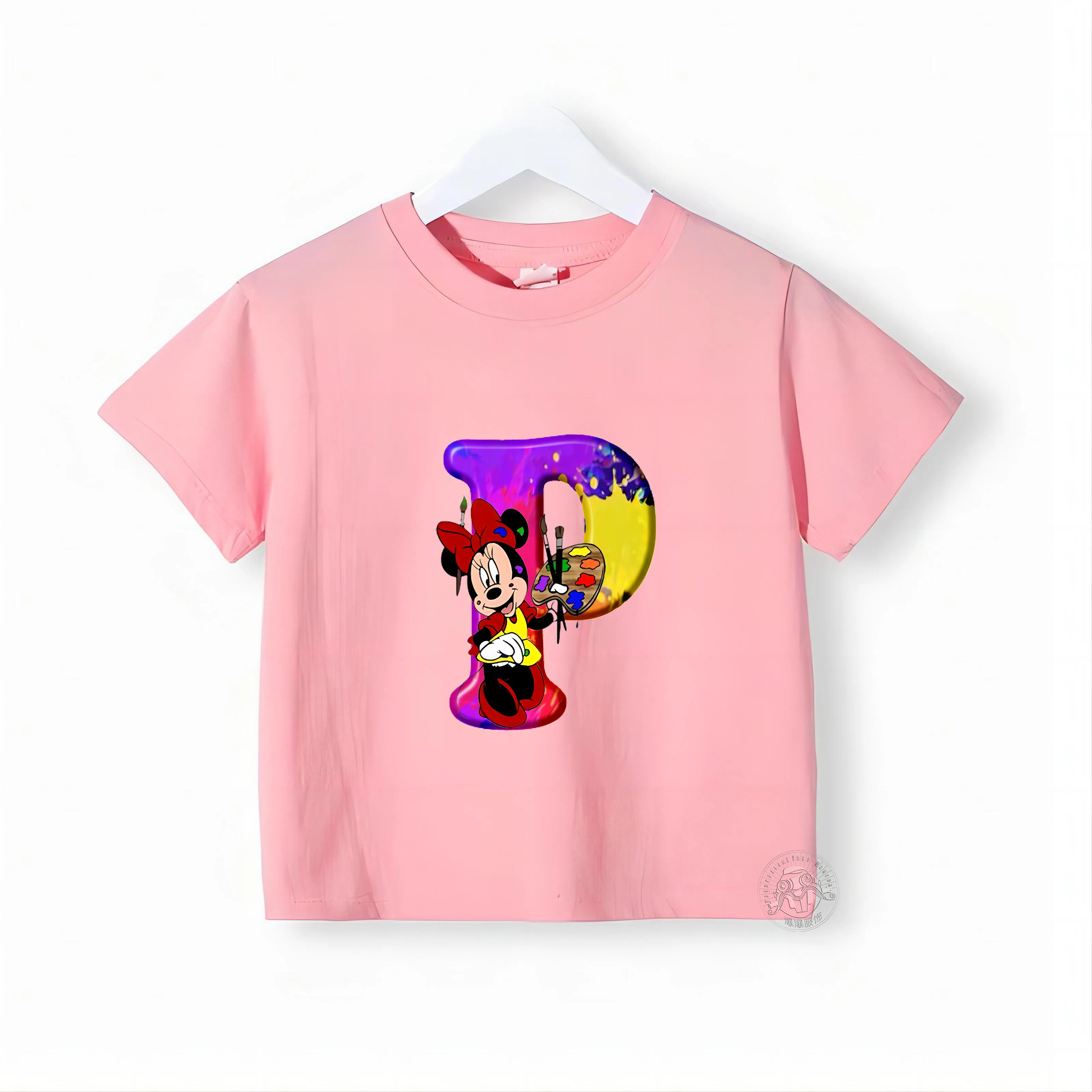 Футболка с коротким рукавом и круглым вырезом для мальчиков девочек из 100% хлопка