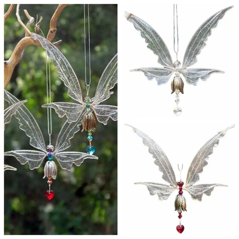 

Creative Suncatcher Home Decoration Windbell Fairy Wings Wind Chime Hanging Pendant Angel Butterfly