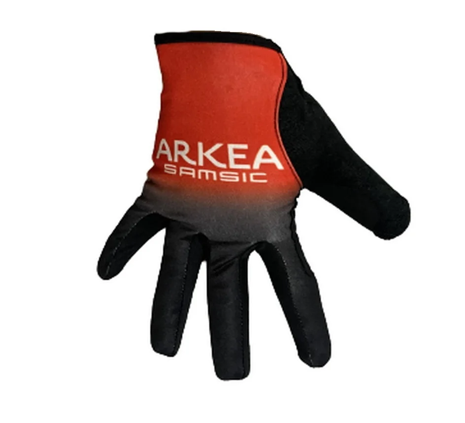 

Winter Fleece Thermal 2023 ARKEA SAMSIC TEAM RED One Pair Full Finger Cycling Jersey Gloves MTB Road Mountain Gel Gloves